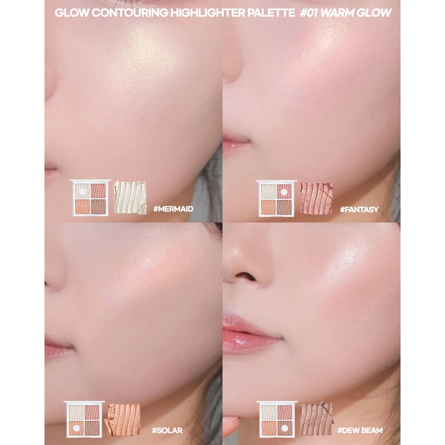 WAKEMAKE - Glow Contouring Highlighter Palette