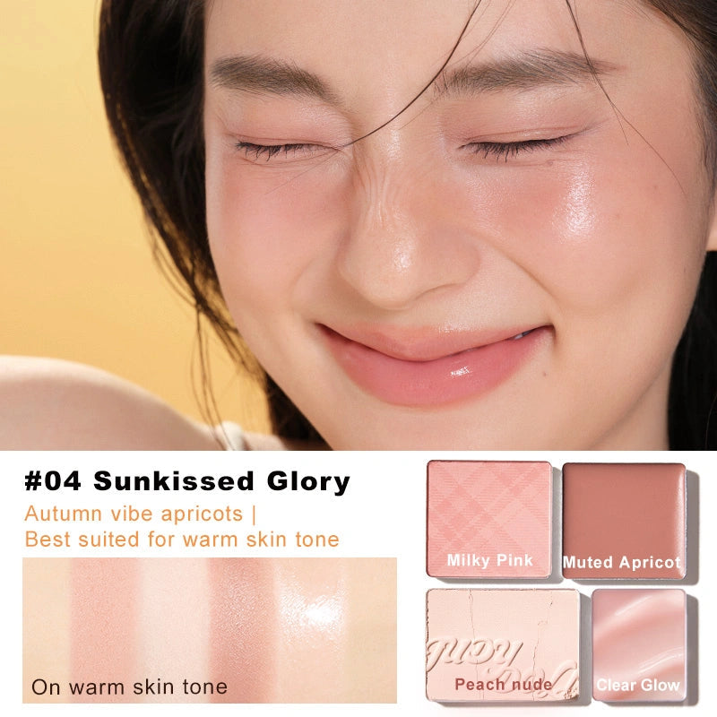 Judydoll - 4 Color Blush & Highlight Palette (flere varianter)