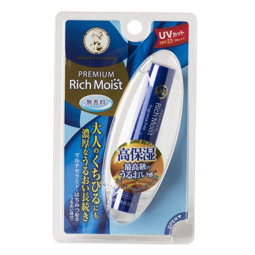 Rohto Mentholatum - Premium Rich Moist Lip Balm SPF 23 PA+++ Fragrance Free
