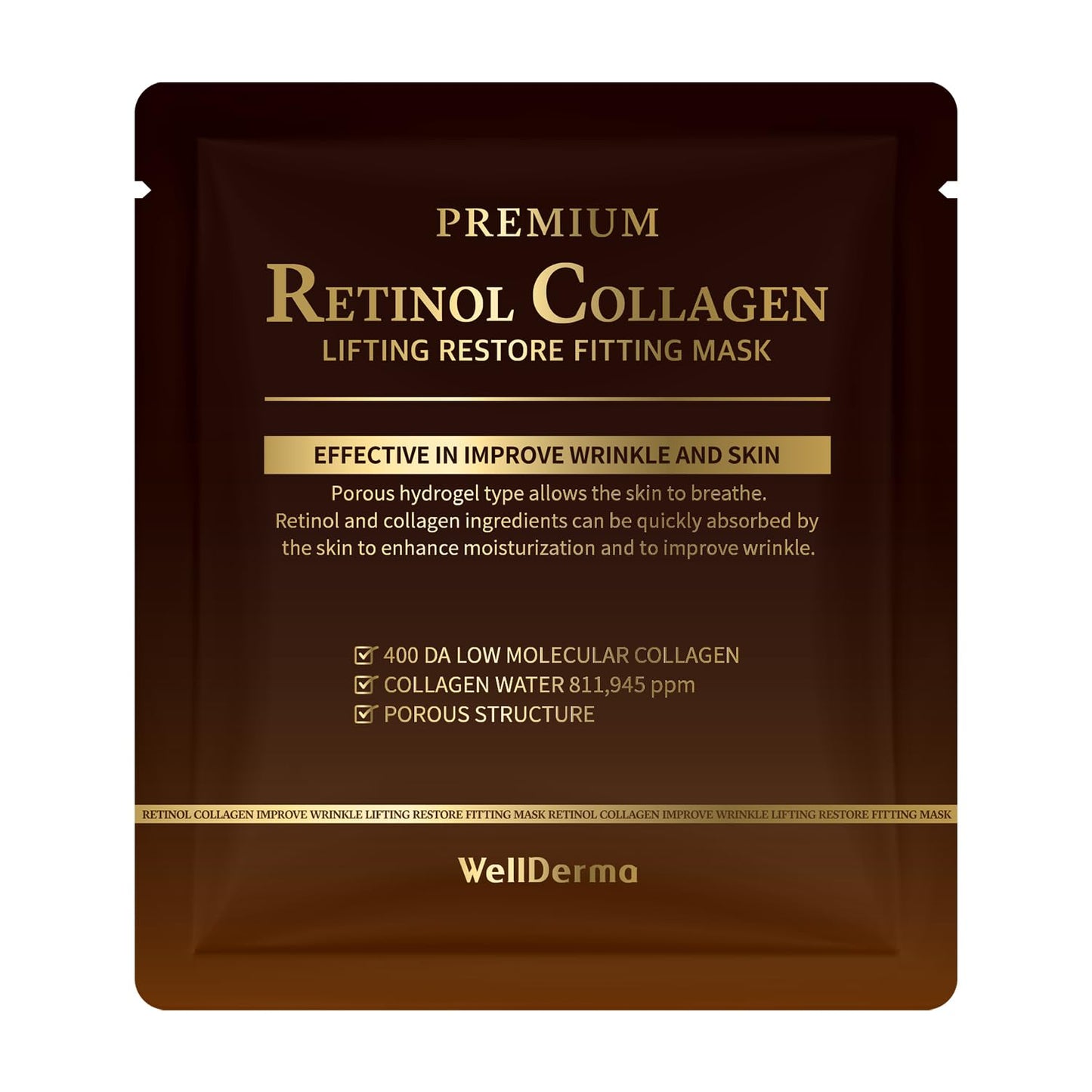 WellDerma - Premium Retinol Collagen Lifting Restore Fitting Mask