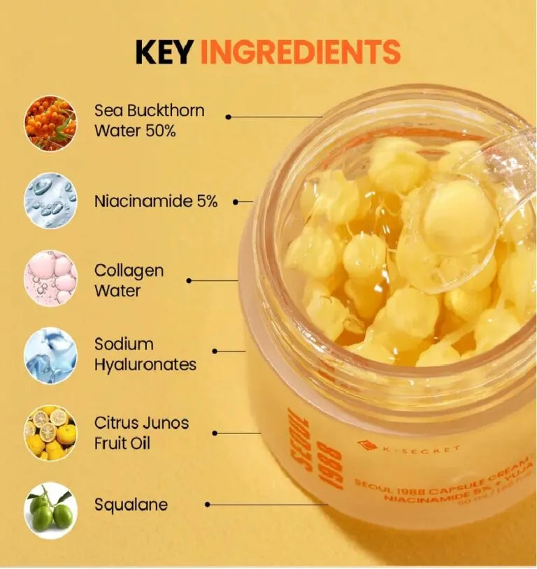 KSECRET - SEOUL 1988 Capsule Cream : Niacinamide 5% + Yuja