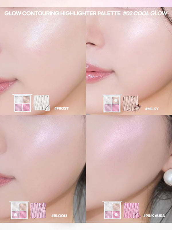 WAKEMAKE - Glow Contouring Highlighter Palette